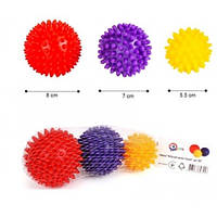 Мяч детский массажный цветной ТМ ТехноК арт.7457 диаметр 8 3см