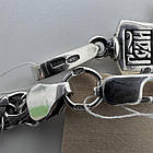 Комплект срібний чорнений ланцюжок бісмарк з хрестиком 925 проба, фото 10