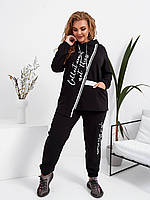 Жіночий весняний спортивний костюм двонитка батал новинка 2025