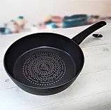 Велика глибока сковорода 28см 3.7л Edenberg EB-3493 Сковорода з алмазним антипригарним покриттям, фото 4