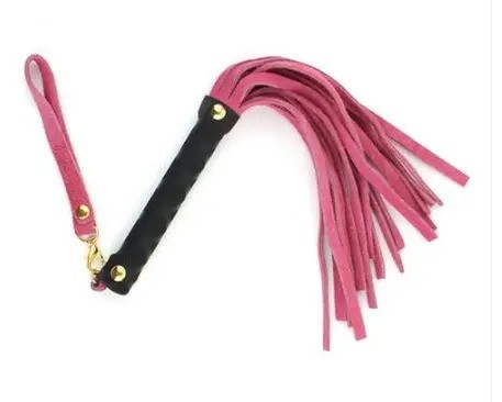 Флоггер DS Fetish Leather flogger S pink, фото 1