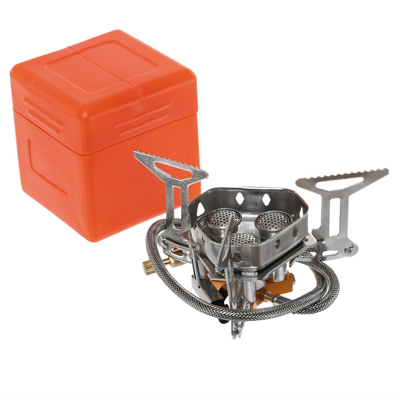 Пальник газовий туристичний із вітрозахистом і зі шлангом під балони KOVAR