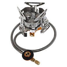 Пальник газовий туристичний із вітрозахистом і зі шлангом під балони KOVAR, фото 4