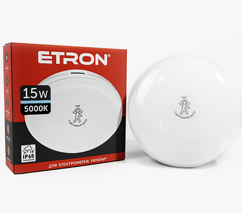 Світильник світлодіодний ETRON Communal 1-ЕСР-524-C 15W 5000К circle +датчик руху