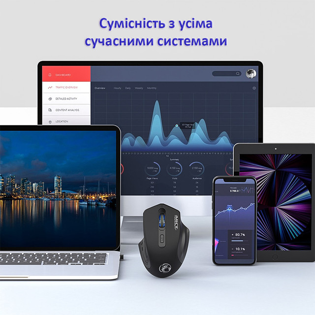 Мышка беспроводная iMice G-1800 USB+Bluetooth на аккумуляторе