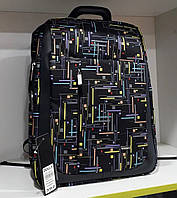 Рюкзак школьный городской деловой черны для документов под фомат А4 тканевый с карманами Dolly 392 30х40х16 см