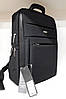 Рюкзак для хлопчика підлітковий шкільний чоловічий чорний діловий з кишенями 40х30х16 см Dolly 387, фото 6