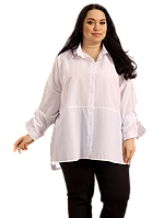 Женская блузка хлопок Big Dart 3976 eur 48 белая