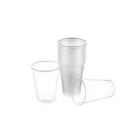 Пластиковий стакан одноразовий щільний об'єм 200 мл вага 1,7 грамм 100 шт/уп.