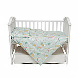 Змінна постіль на 4 елементи Twins Sky, ментол, фото 2