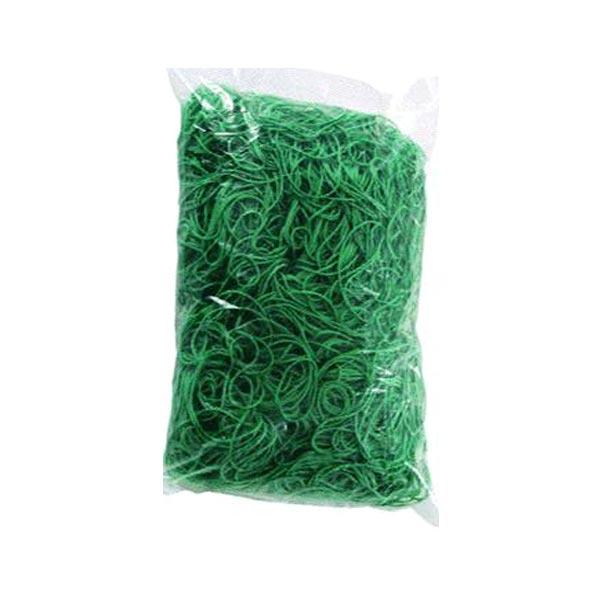 Фіксуюча гумка канцелярська Ø 40 мм х 1,5 мм зелена вага 1 кг "Plast" 1уп.