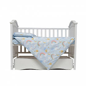 Дитяча змінна постіль на 4 елементи Twins Sky, блакитний