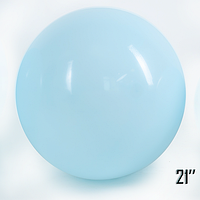 Латексный воздушный шар-гигант без рисунка Голубой Show Макарун, 21" 52,5 см