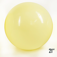 Латексный воздушный шар-гигант без рисунка Show Желтый Макарун, 21" 52,5 см