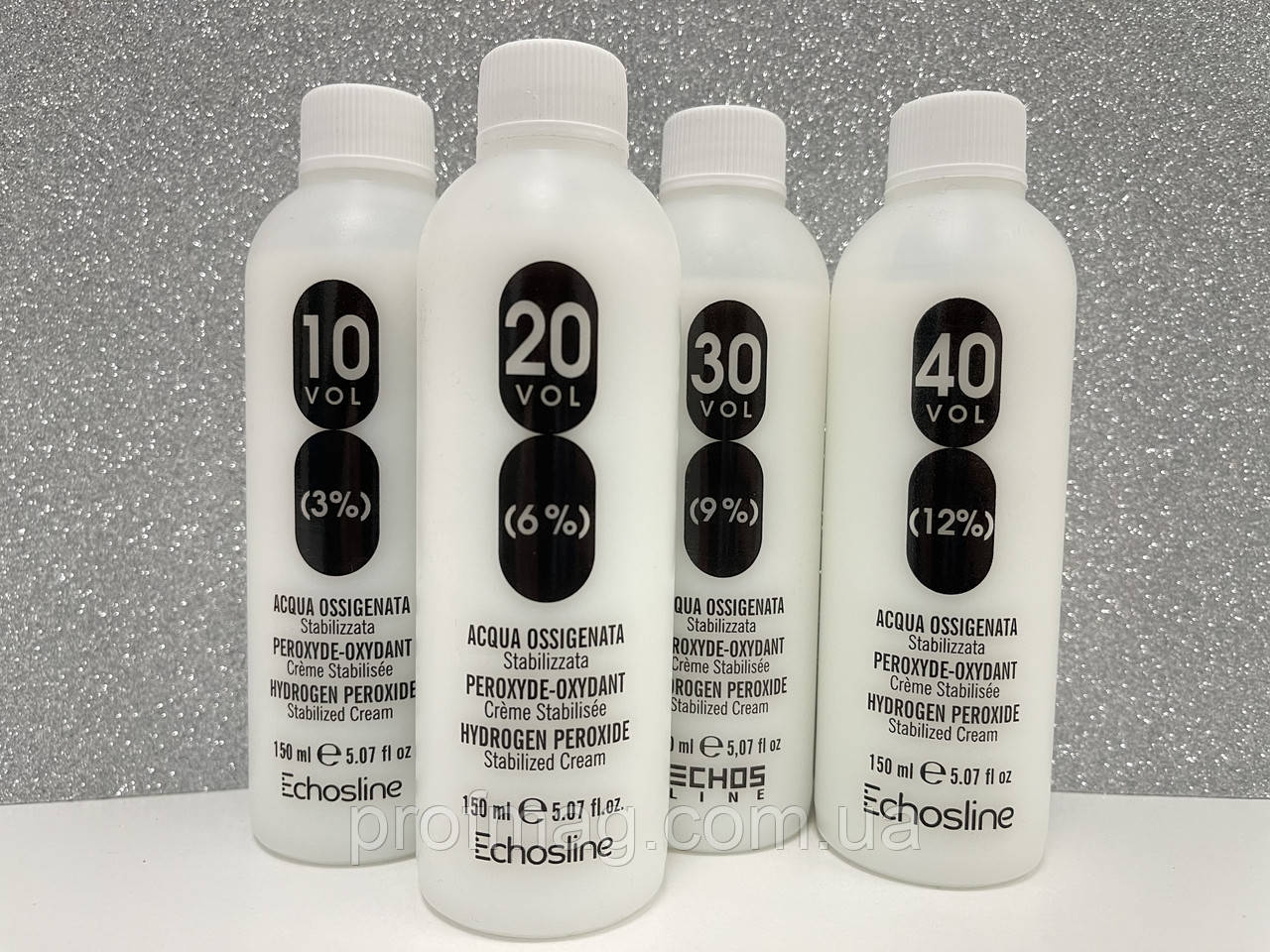 Окислювач для волосся, окислювач для фарби, ECHOSLINE Oxydant - Окислювач 3% 150мл