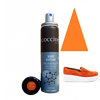 Краска спрей для обуви замша велюр нубук Coccine Оранжевая 75 мл.