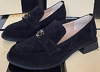 Туфли женские лоферы замшевые от производителя модель КЛ23-113