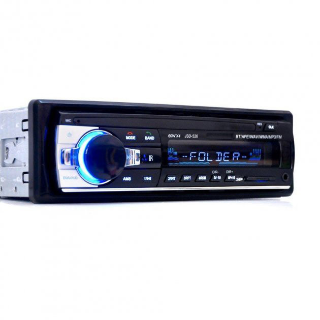 Автомобильная магнитола JSD-520 BT з Bluetooth та USB, AUX 4x60W магнітола незнімна панель