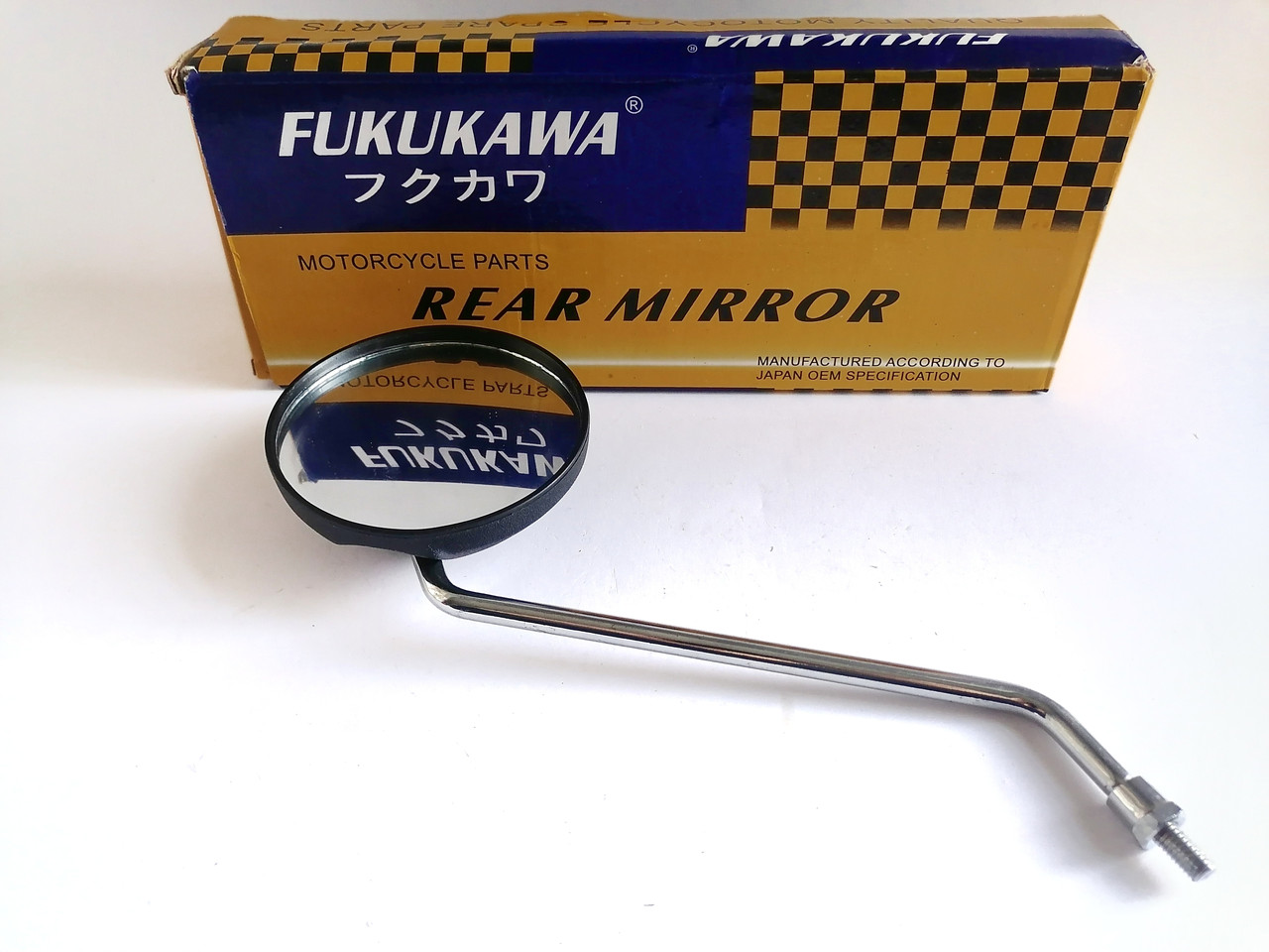 Дзеркало Дельта Кругове з різзю M8 Чорне "FUKUKAWA", фото 1