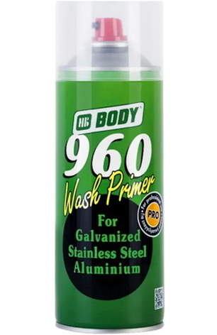 Spray 960 Wash primer кислотний грунт жовтий 400 мл, HB BODY, фото 2