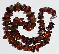 Ожерелье янтарь 42 см 10-16 мм натуральный шлифованный светлый