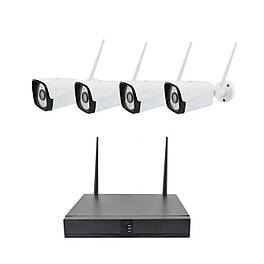 Бездротовий відеореєстратор DVR WiFi KIT HD720 система відеоспостереження вай фай + 4 камери