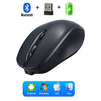 Мышка беспроводная VM-7 2в1 USB+Bluetooth с аккумулятором. Универсальная мышка для ноутбука/планшета/смартфона
