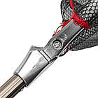Підсак для риболовлі короповий посилений 80/80 складаний сітка капрон ручка телескоп 2,5 М алюміній із чохлом, фото 6