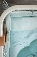 Дитячий комплект у ліжечко Baby Veres Menthol whale New 6 одиниць, фото 5