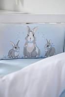 Постільна білизна з бортиками Baby Veres Summer Bunny blue New 6 в 1, фото 5