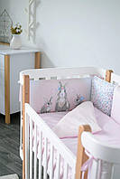 Постільний комплект у ліжечко Baby Veres Summer Bunny pink New 6 в 1, фото 4