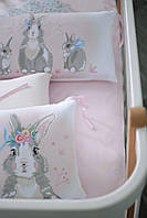 Постільний комплект у ліжечко Baby Veres Summer Bunny pink New 6 в 1, фото 5