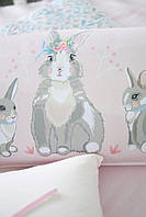 Постільний комплект у ліжечко Baby Veres Summer Bunny pink New 6 в 1, фото 6