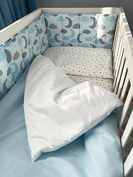 Постільний комплект у ліжечко Baby Veres Sleepy moon blue 6 в 1