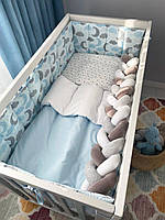 Постільний комплект у ліжечко Baby Veres Sleepy moon blue 6 в 1, фото 5