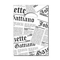 Пакет із малюнком прорубна ручка розмір 20х25 "Газета" Комсерв 100 шт/уп.