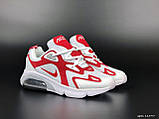 Жіночі кросівки Nike Air Max 270 шкіряні сіточка стильні молодіжні білі червоні, фото 3