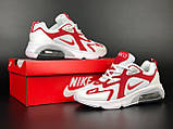 Жіночі кросівки Nike Air Max 270 шкіряні сіточка стильні молодіжні білі червоні, фото 5