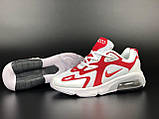Жіночі кросівки Nike Air Max 270 шкіряні сіточка стильні молодіжні білі червоні, фото 7