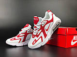 Жіночі кросівки Nike Air Max 270 шкіряні сіточка стильні молодіжні білі червоні, фото 4