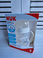 Учебная бутылочка NUK First Choice, 150 мл, силиконовый носик, возраст 6–18 мес., герметичная