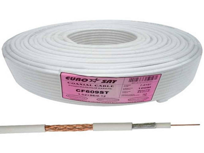 Купить Кабель RG-6 CF609ST 100м, 96 жил, білий 70786562 ТМ EUROSAT ...