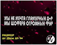 Вінілова наклейка на автомобіль Ми не мрія гламурних