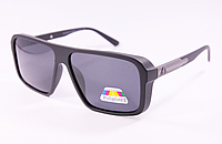Солнцезащитные очки черные, мужские, матовые в пластиковой оправе
