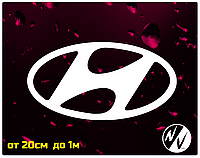 Виниловая наклейка на авто Хюндай логотип 20*13 см