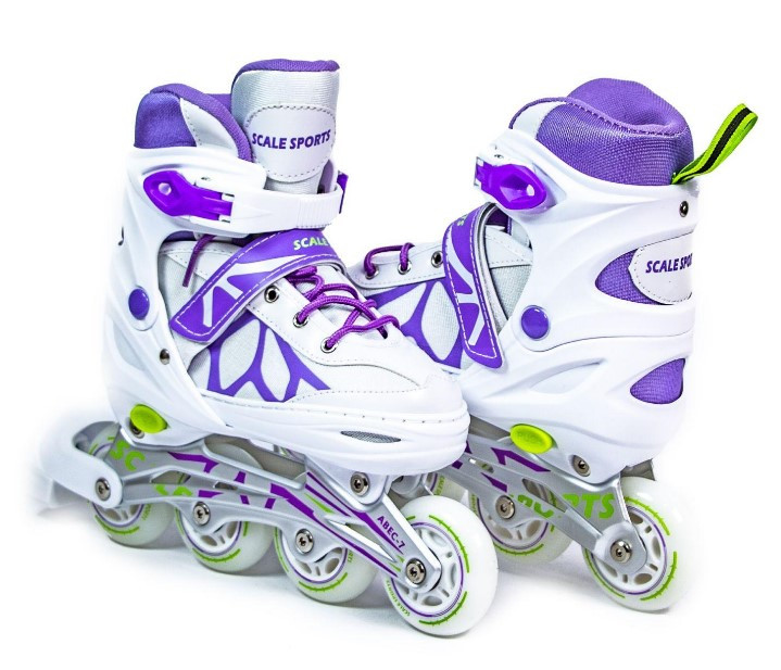 Роликові ковзани дитячі Scale Sports LF 601A бело-фиолетовые, розмір 29-33