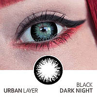 Контактные цветные линзы Urban Layer Dark Night Black