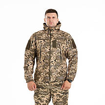 Куртка піксель soft shell,Демісезонна тактична армійська водостійка куртка soft shell піксель ЗСУ, фото 3