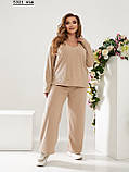 Стильний жіночий костюм батальний  5321 жан, фото 4