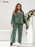 Стильний жіночий костюм батальний  5321 жан, фото 5